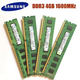 RAMS SAMSUNG 4GB DDR3 PC3 PC3L 12800U DDR3 1600 MHz Mémoire de bureau RAM de bureau 4GB 1RX8 2RX8 PC3 PC3L 12800U DDR3 1600 MHz