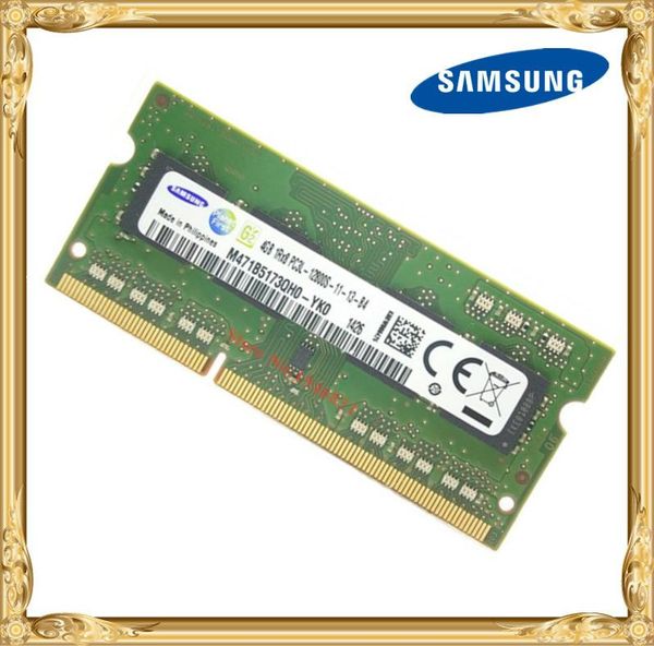 Rams Samsung DDR3 4 Go 1600MHz PC3 PC3L12800S Mémoire d'ordinateur portable RAM 12800 4G