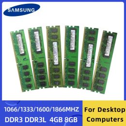 Rams Samsung DDR3 DDR3L 4GB 8GB DIMM 1066MHz1333MHz 1666MHz 1866MHz 240pin1.35V 1.5V RAM PC310600 12800 FORDESKTOP RAM RAM-RAMO