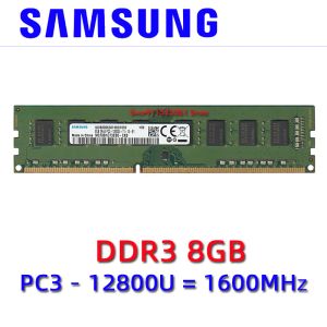 RAMS Samsung DDR3 RAM 8GB PC3L10600U 1RX8 PC312800U11 DDR3 1333MHz 1600MHz geheugen 240pin Desktop