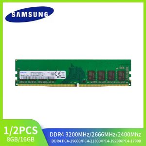 Rams Samsung DDR4 RAM 8 Go 3200MHz 16 Go 2666 MHz 2400MHz 4GB 2133MHz PC4 DIMM pour mémoire de bureau 288pin 4G 8G 16G RAM DDR4