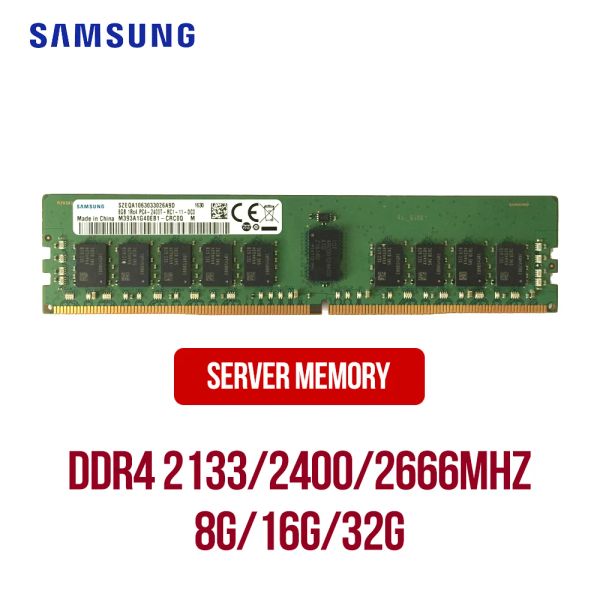 Rams Samsung DDR4 Server RAM 8 Go 16 Go 32 Go 64 Go 2133/2400/2666 / 2933MHz ECC Reg Server Memory 32G 16G 8G Server RAM pour le bureau