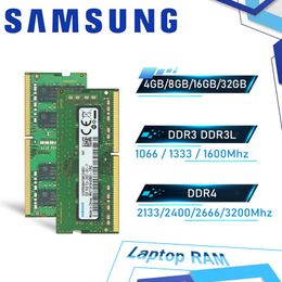 RAMS Samsung Laptop Ram Notebook Memory 16GB 8GB 4GB DDR4 DDR3 DDR3L PC4 PC3 2133P 2400T 2666V 3200A 1333 1600 10600S 12800S SODIMMM