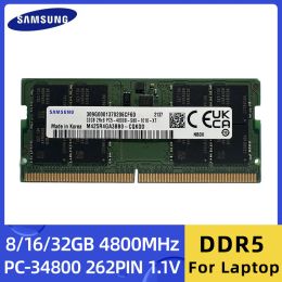 Rams Samsung Memoria RAM DDR5 8 Go 16 Go 32 Go 4800MHz PC534800 1.1V 262 PIN pour ordinateur portable RAM de l'ordinateur