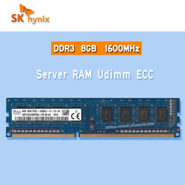 Rams SK Hynix Server DDR3 8 Go 1600MHz ECC Workstation Memory Ram PC3 12800E