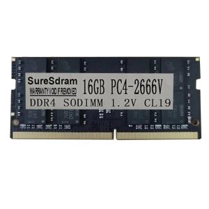RAMS SURESDRAM NOUVEAU DDR4 RAM 16 Go 2666MHz pour Intel ordinateur portable DDR4 PC421300 CL9 260pin sodimm