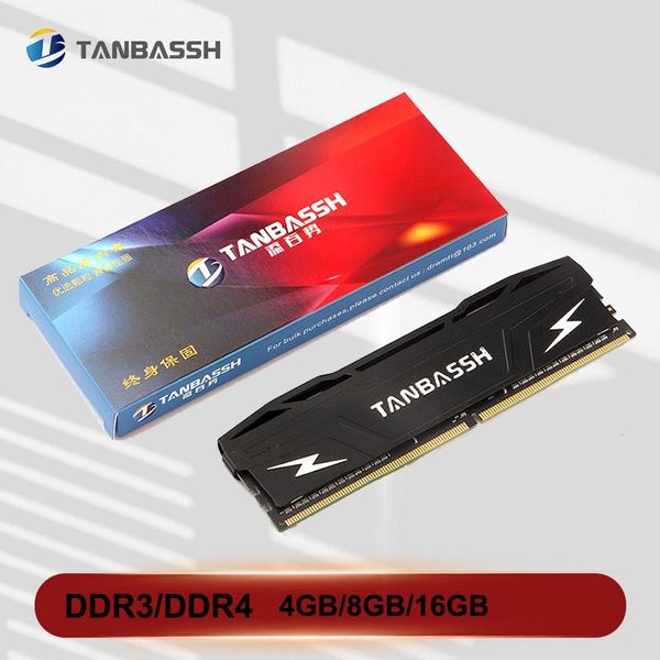 RAMS TANBASSH TIOVER LIGNE MÉMOIRE DE BUREAUX DDR4 RAM 4 Go 8 Go 16 Go DDR3 1333 1600MHz 2133 2400 2666MHz DIMM pour Intel AMD All Motorard