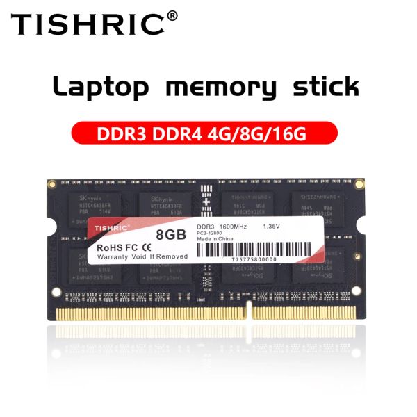 RAMS Tishric RAM Memory DDR4 DDR3 4G / 8G / 16G 1600MHz 2400MHz 2666MHz 3200MHz Mémoire de mémoire RAM Mémoire de mémoire RAM DDR3 DDR4