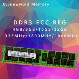 Rams xsjnewwold 8 Go DDR3 1333MHz 1600MHz 1866 MHz 8G 1333 1600 1866 REG ECC Server Memory RAM 16GB 16G 32GB 32G X58 X79 2011 4GB 4GECC