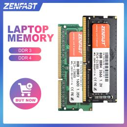 Rams Zenfast Memoria Ram DDR4 8GB 4G 16GB 32GB Notebook Sodimm DDR3 1600 1333 2133 2400 3200 26666MHz Memoria de la computadora portátil de alto rendimiento