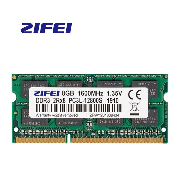 Rams Zifei Ram DDR3 DDR3L 4GB 8GB 1866MHz 1600MHz 1333MHz 204pin 1.35V Módulo de sodimm Módulo de cuaderno para laptop