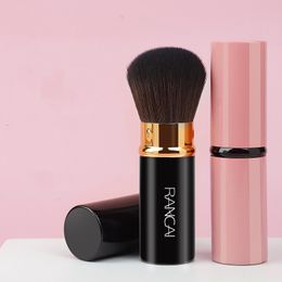 Rancai make -upborstels 1 PCS Foundation Blusher losse poeder Intrekbare kabuki borstel draagbare gezicht schoonheid cosmetisch make -upgereedschap