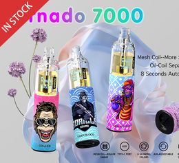 RANDM TORNADO 7000 DISPOSITIF DE VAPE DE CONTRÔLE DU DÉBIT D'AIR cigarette électrique jetable vape jetable PODS jetables mieux que le bingo tornado 8000 bouffées