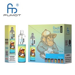 RandM Tornado 7000 Puffs Stylo vape jetable E-cigarette 14 ml Réservoir de lumière LED prérempli 7K pod