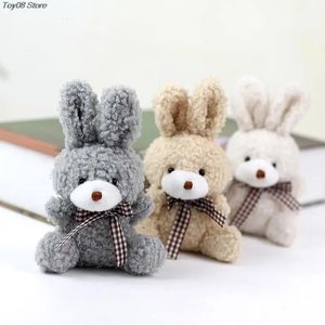 Willekeurige 1PCS 11CM Schattige Konijn Boog Pluche Gevulde Pop Stropdas Bunny Zacht Kussen Speelgoed Home Decor Kid gift Kerst Decoratie 240304