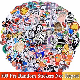 Random 500 PCS / Lot Mix Funny JDM Stickers For Car Laptop Kids Skateboard Motorcycle Furniture Decal DIY Toy Waterproof Sticker LJ201019