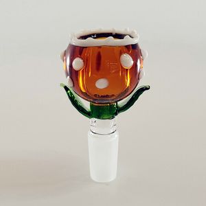 willekeurige kleur 14 mm 18 mm glas rookkommen accessoires bongs bubbler interessante piranha bloemkom voor tabak dab rig waterleidingen