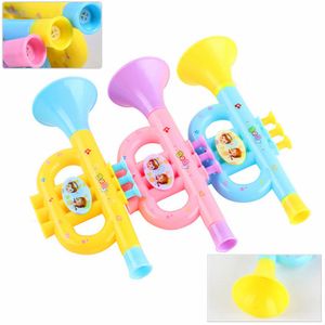 Random Color Baby Music Toys Nieuwheid Games Early Education speelgoed kleurrijke baby trompet muziekinstrumenten voor kinderen kinderen cadeau 1197