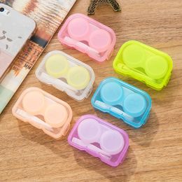 Willekeurige kleur Handige reizen Contact Lens Case voor Eyes Care Kit Houder Container Lenzen Accessoires