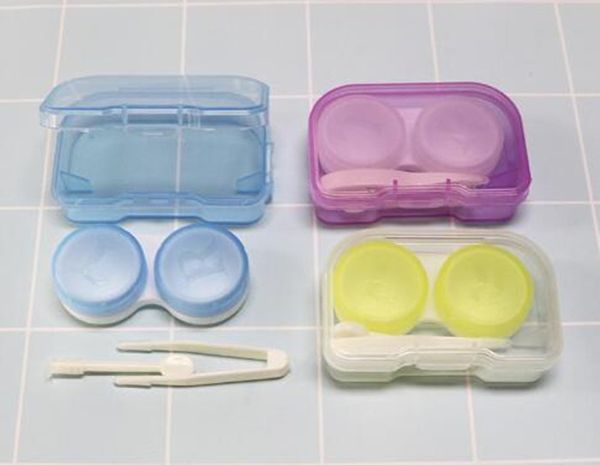 Aléatoire Couleur Mode Meilleur Transparent Poche En Plastique Lentille De Contact Cas Voyage Kit Facile Prendre Porte-Récipient Vente Chaude Epacket Gratuit