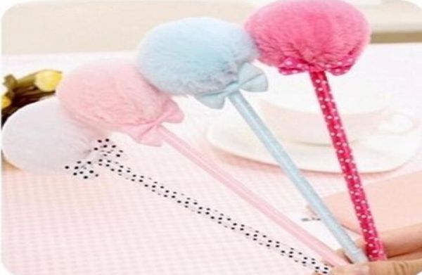 Offre spéciale aléatoire belle corée du sud papeterie nœud en peluche stylo à bille stylo cadeau G8852010309