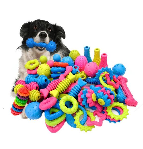 Jouets pour animaux de compagnie au hasard pour chiots pour petits chiens, résistance en caoutchouc à la morsure, jouet pour chien, nettoyage des dents, jouets d'entraînement à mâcher, fournitures pour animaux de compagnie 1175 V26654983