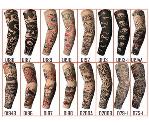 Aléatoirement tendance unisexe Sport de plein air AntiUV faux tatouage manches moto randonnée bras protection chaud bas manches temporaire 5661902