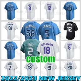 Randy Arozarena Jersey Shane McClanahan Honkbal Wander Franco Yandy Diaz Wade Boggs Bayes Josh Lowe Manuel Margot Harold Ramirez Vidal Brujan Jose Siri