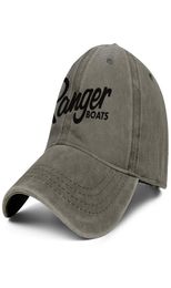 Ranger Boats Black Fishing Boats Bass Boat Unisex Denim Baseball Cap Custom Design uw eigen hoeden Pink Kanker Borstflits GOL91789899