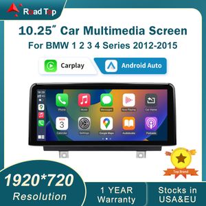 RaodTop 10,25 ''inalámbrico Apple CarPlay Android Auto Multimedia Linux pantalla de coche para BMW 1/2/3/4 serie F20/F21/F22/F30/F31/F32/F33 sistema NBT