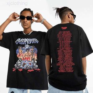 Rap playboi carti Europese en Amerikaanse straten vintage hiphop t -shirt mannen korte mouw katoen t shirts muziek tee shirt kleding 220629 8e2n3