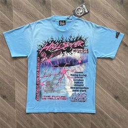rap t shirts zomer hell star shirt Designer Rapper Washed Heavy Craft Unisex T-shirt met korte mouwen grafisch t-shirt Hellstar crewneck Rappe heren korte s-xl