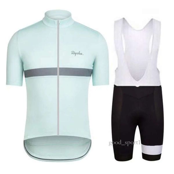 Rapha ciclo Ciclismo Jersey conjuntos RAPHA hombres bicicleta Ropa Ciclismo camisa de manga corta Mtb bicicleta Gel Pad Bib Shorts Set 817