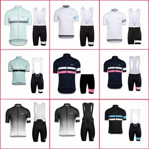 Rapha Quick Dry Racing Kleding Mannen Pro Team Korte Mouw MTB Bike Fietsen Jersey Set Maillot Ciclismo Fietsslijtage Sets Y210410001