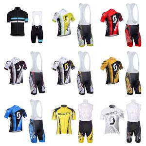 Rapha Scott Cycling Jersey Bib Shorts Sets Mannen Outdoor Bike Shirt en Broek Pak Ademend Zomer Fiets Outfits Y21032206