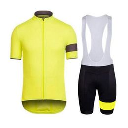 Rapha Team Cycling à manches courtes Jersey Bib Shorts sets Summer Mtb 3D Gel Pad Vêtements de vélos sportifs U40104197M