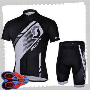 Scott Team Cycling Courtes manches courtes Jersey (BIB) Shorts Sets Mens Summer Respirant Vêtements Vélo Vélo Vélo VTT Vélo Tenue de vélo Sports Uniforme Y210414207