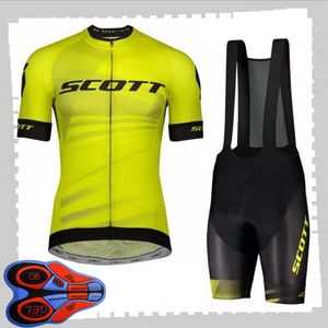 SCOTT team Cycling Short Sleeves jersey (bib) shorts sets Hommes Été Respirant Route Vélo Vêtements VTT Vélo Tenues Sport Uniforme Y210414109
