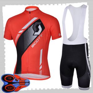 SCOTT team Cycling Short Sleeves jersey (bib) shorts sets Mens Summer Respirant Route vélo vêtements VTT vélo Tenues Sport Uniforme Y210414210