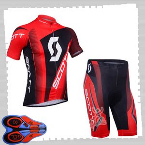 SCOTT team Cycling Short Sleeves jersey (bib) shorts sets Mens Summer Respirant Route vélo vêtements VTT vélo Tenues Sport Uniforme Y210414235