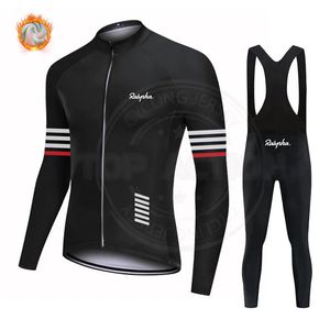 Raphaful hiver polaire thermique cyclisme ensembles chemises de vélo de route vestes VTT collants à bretelles vêtements de vélo maillot à manches longues 240116