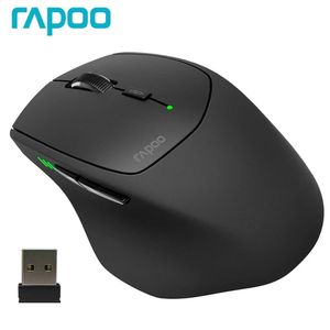 Rapoo MT550 souris sans fil multimode ergonomique Bluetooth 1600 DPI souris optique pour ordinateur PC portable Support 4 appareils 240309