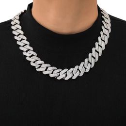 Chaînes de rappeur bijoux Hip Hop chaînes pour hommes colliers pendentifs en or argent haute bijoux collier Moissanite