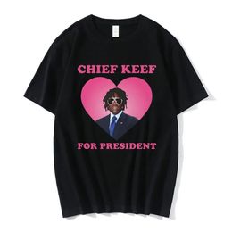 Rapper Chief Keef T-shirt Heren dames mode Harajuku korte mouw T-shirt esthetische vintage oversized t-shirts streetwear 240423