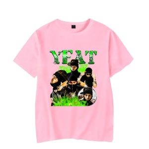 Rapper Yeat 2 Alive World Tour Oversized T -shirt Dames Men Zomer Crewneck Korte mouw Grappige T -shirt Grafische tees Streetwear 965