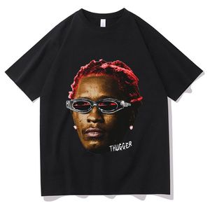 Ontwerper Rapper Young Thug Groen Zeldzaam Grafisch T-shirt Mannelijke Hip Hop Retro T-shirts met korte mouwen Mannen Vrouwen 100% Katoen Oversized T-shirt