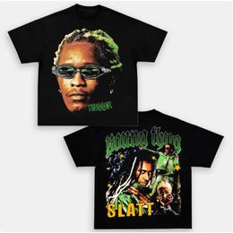 Camiseta de rapero Young Thug Mercch, camiseta de manga corta con cuello redondo para hombre y mujer, ropa de calle Harajuku