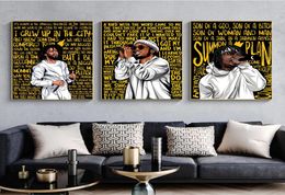 Rappers J Cole Anderson Paak Muziek Zanger Art Prints Canvas Schilderij Mode Hip Hop Ster Poster Slaapkamer Woonkamer Muur Thuis decor1239220