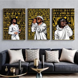 Rappers J Cole Anderson Paak Muziek Zanger Art Prints Canvas Schilderij Mode Hip Hop Star Poster Slaapkamer Woonkamer Muur Home Decor