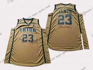 Zeldzaam 2024 Basketball jersey mannen jeugd vrouwen vintage lebron de originele middelbare school legendes irish college size s-6xl custom elke naam of nummer shirts